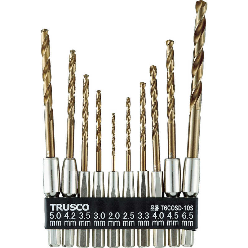 トラスコ中山　六角軸コバルトドリル 10本組　T6COSD10S 8,028円