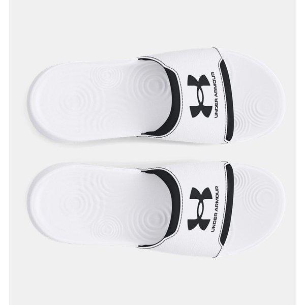 3027219-100 ホワイト 男性 UA イグナイト セレクト クッション性の良いスリッパ