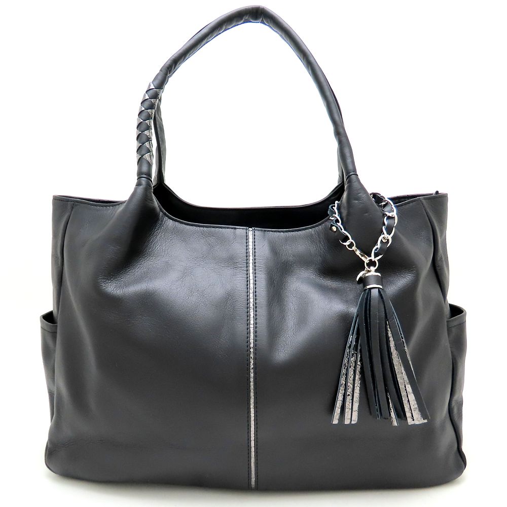 トートバッグ レザー ブラック/352295【中古】