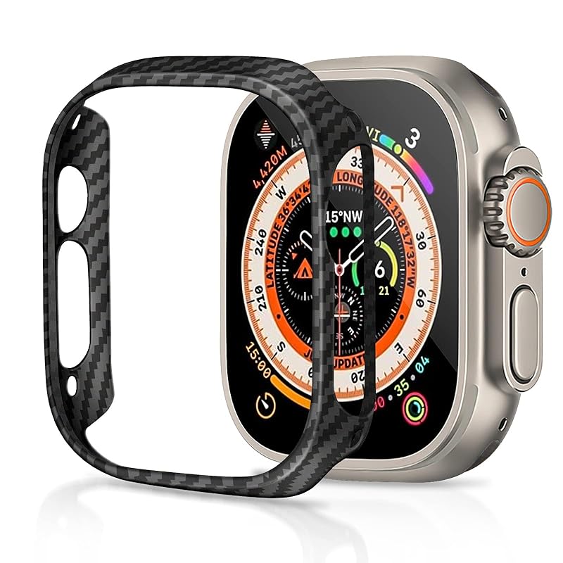 Apple watch Ultra カバーシリーズ 49mm 用アラミド繊維 600D超薄型軽量iwatch 保護ケース