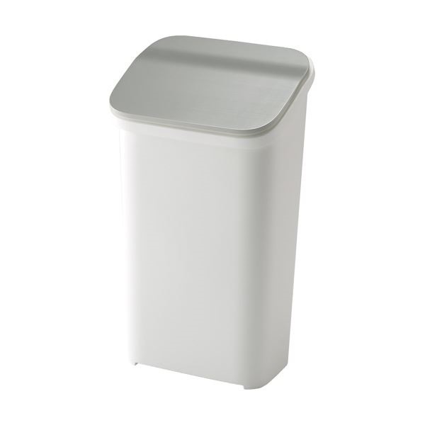 [6セット] シンプル ダストボックス/ゴミ箱 [メタル 19L] プッシュ 『スムース』