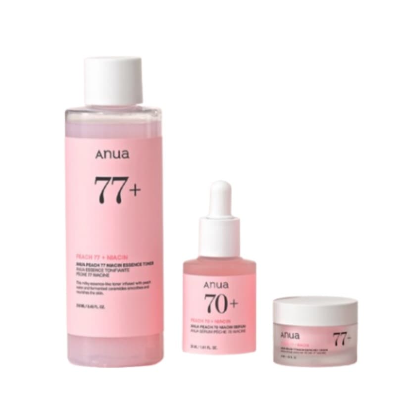 桃 トーンアップ セット(化粧水+セラム +クリーム)