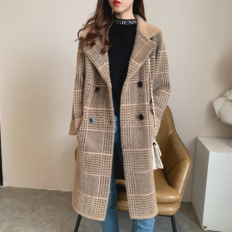 トレンチコート チェック柄 長袖 秋冬 レディース シンプルでカッコイイ人気コート 大きいサイズ ス