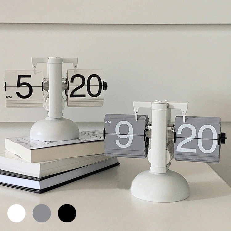 全3 レトロ フリップ 置時計 パタパタ時計 韓国インテリア お洒落 プレゼント 雑貨