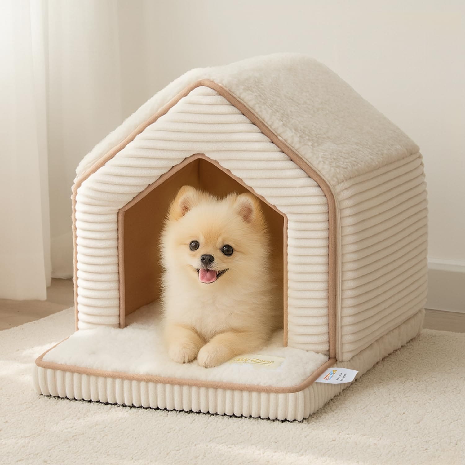 PAWZ Road 犬ベッド 犬ハウス ペットベッド 猫 ハウス ドーム 屋根付き ペットハウス キャットハウス 犬クッション 猫ベッド オオガタネコヨウ 小型犬 うさぎ 小動物 寒さ対策 洗える 折