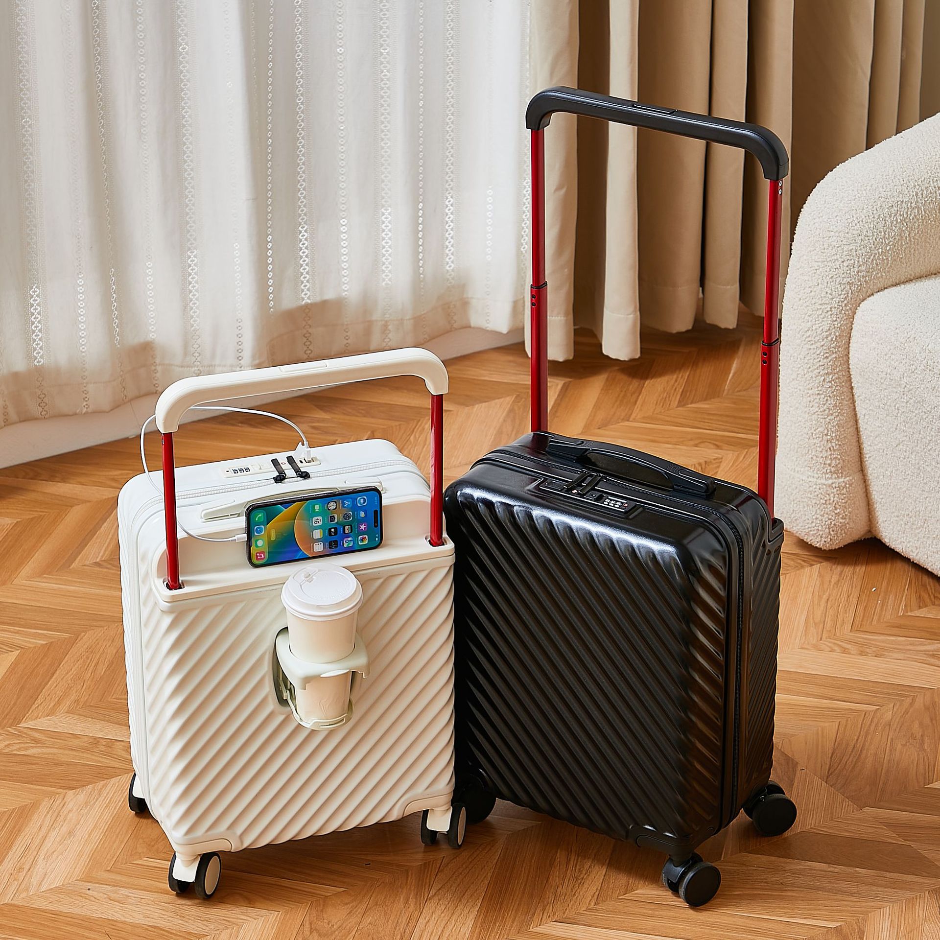 Sサイズ Mサイズ Lサイズ新しいワイドトロリースーツケース用 18 インチ軽量搭乗パスワードボックス男の子旅行 20大容量 軽量堅固硬質