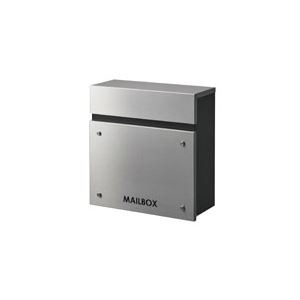 ポスト 約幅35cm シルバー スチール ステンレス メールボックス 玄関 エントランス ガーデンファニチャー エクステリア 完成品 6,441円
