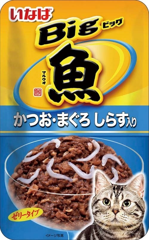 （まとめ買い）Bigマルウオ かつお/まぐろ しらす入り 80g TCR-32 猫用 [x48]