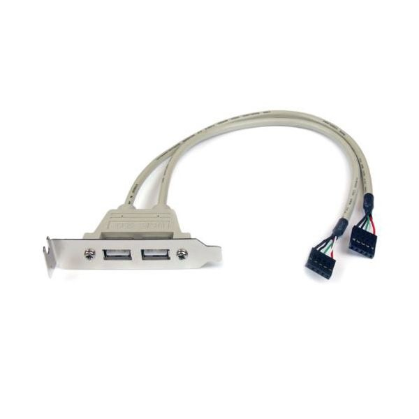 （まとめ） StarTech.com マザーボードピンヘッダー接続USB 2ポート増設変換アダプタ USB A（メス）×2-IDC5ピン（メス）×2 USBPLATELP 1本 (×3セット 5,324円