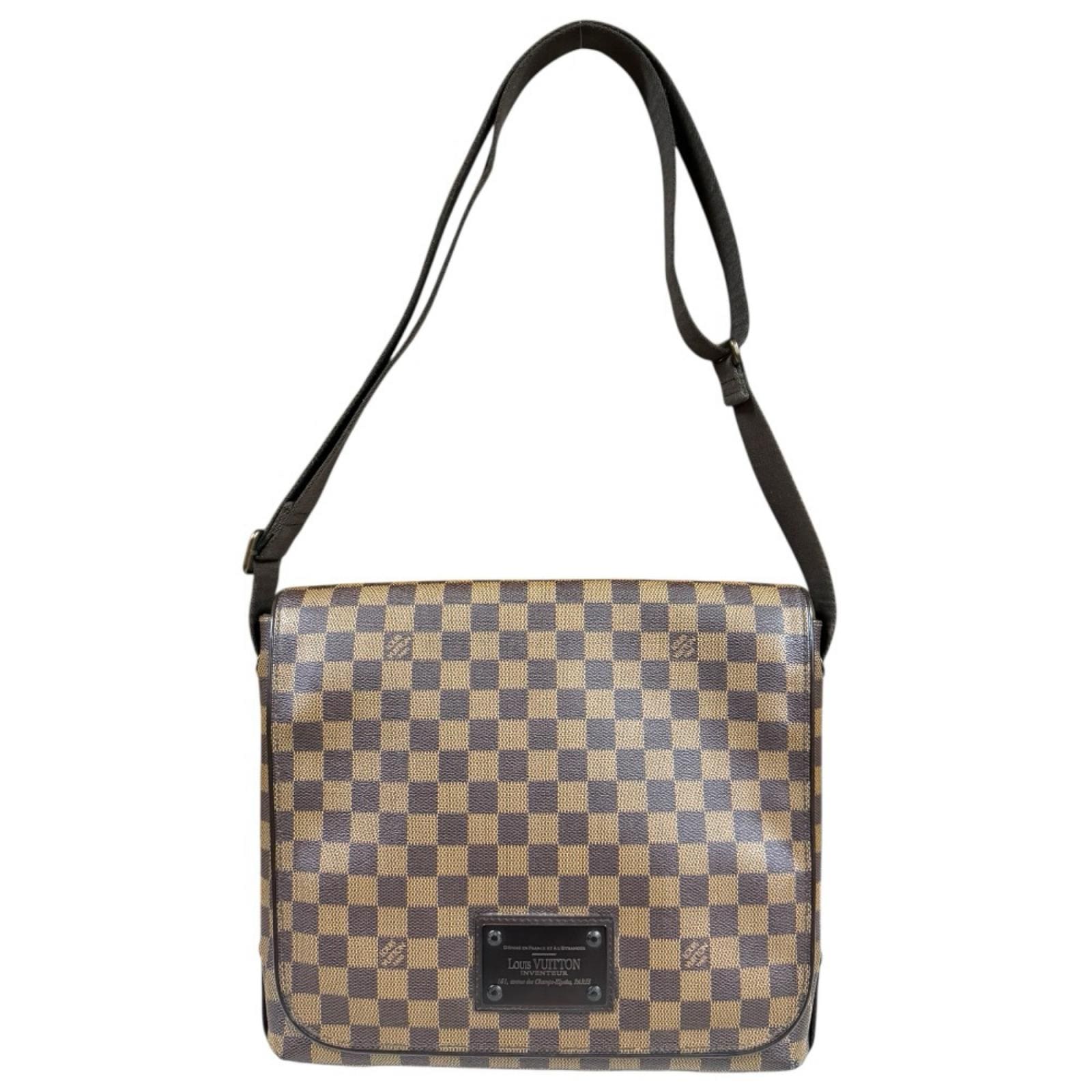 ルイヴィトン ブルックリンMM ダミエ ショルダーバッグ ダミエキャンバス N51211 ブラウン LOUIS VUITTON 中古
