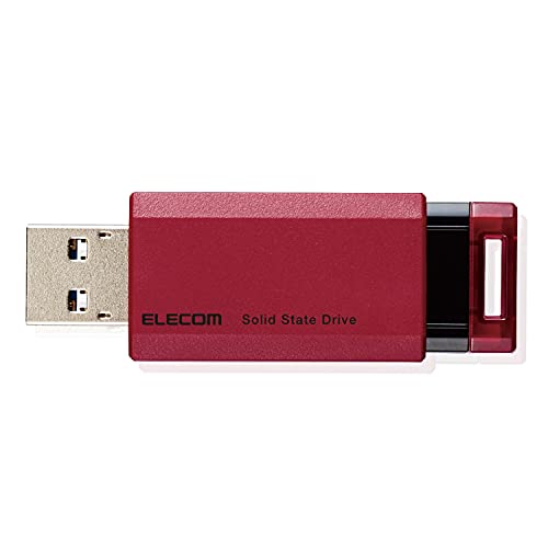 エレコムエレコム 外付けSSD 250GB USB3.2(Gen2) PS5/PS4(メーカー動作確認済) ノック式 レッド ESD-EPK0250GRD