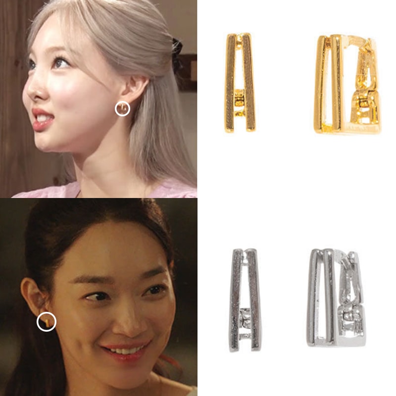 [TWICEナヨンシンミナ着用][韓国の人気芸能人着用] RECTANGLE HOLE RING 韓国ファッションスタイル 韓国女性アクセサリー