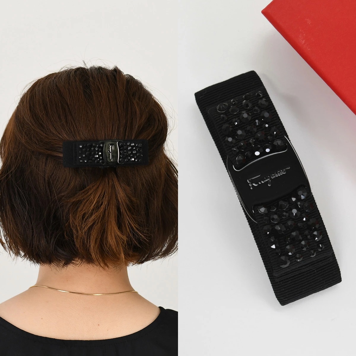 アクセサリー バレッタ VARA ヴァラリボン 341693 488214 レディース ブラック 黒 ヘアアクセ エレガント ギフト プレゼント