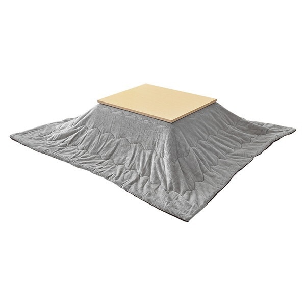 KOT-7312-7560NA + ビケ7560GY こたつ + うす掛け布団 2点セット ナチュラル/グレー メーカー直送