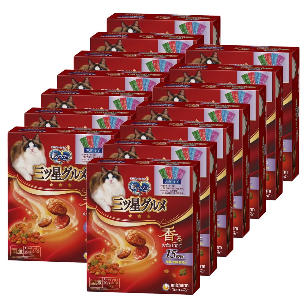 銀のスプーン 三ツ星グルメ 腎臓の健康維持用 15歳が近づく頃から 4種の味わいアソート お魚レシピ 200g×14個セット