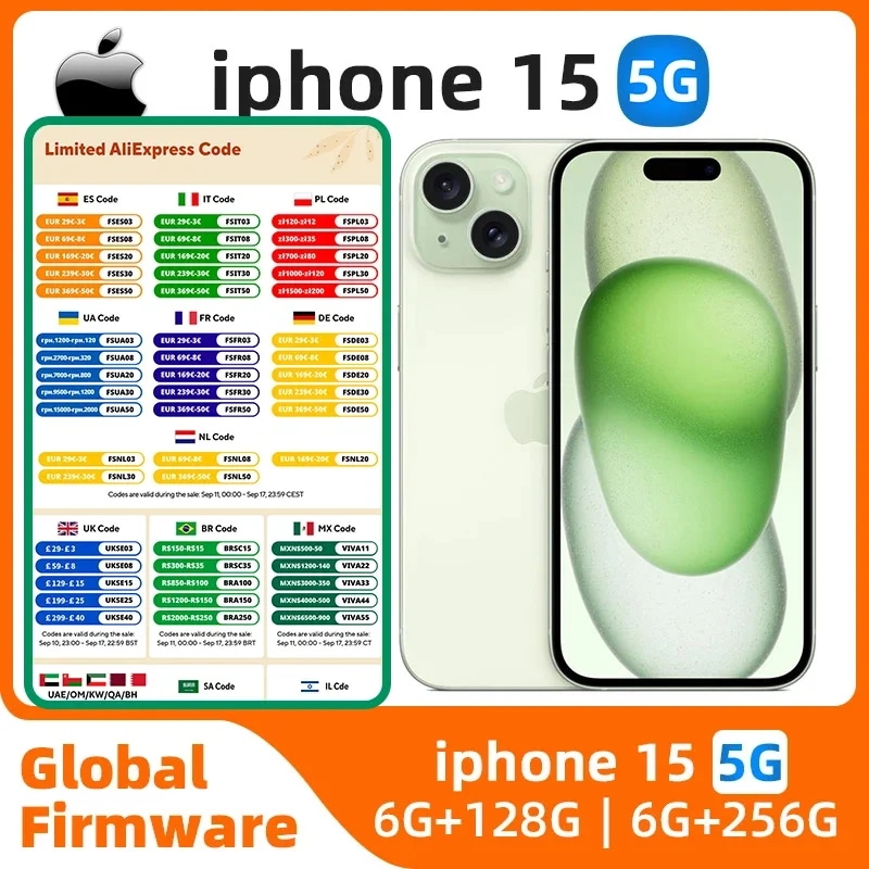 Apple-iPhone 15 5g,6GB RAM, 256GB ROM,ボール盤,17チップ,iOS,すべての色,良好な状態,オリジナルの携帯電話 - 509