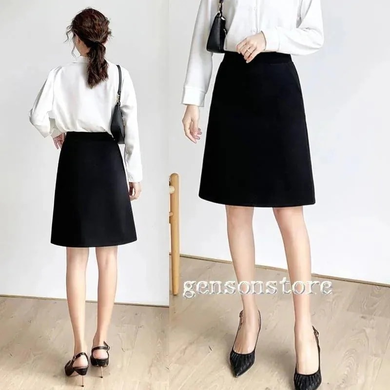 【1つ買うと10個無料】事務服 スカート レディース フォーマル ひざ丈 スカート タイト 細見え 台形スカート 無地 aライン 洗える スーツ素材 通勤 L 仕事 大きいサイズ 30代40代