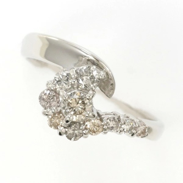 PT900 プラチナ リング 指輪 13号 ダイヤ 0.50 総重量約3.9g ジュエリー 中古