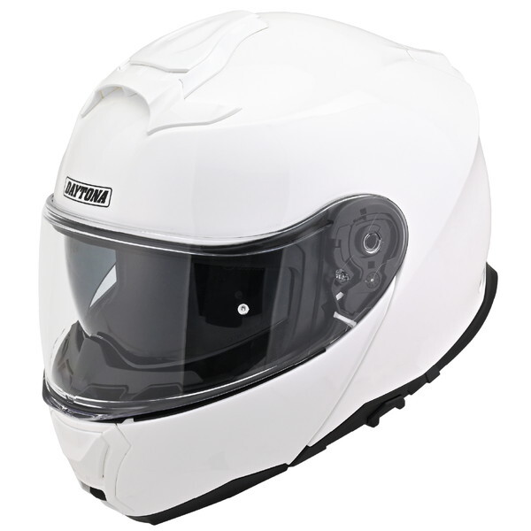 D61145 DN010BTシステムヘルメットWH バイク用 SG規格 高強度ABS フリップアップ ピンロックシート付属 インナーバイザー スピーカーホール装備 ホワイト Lサイズ(59-60cm)