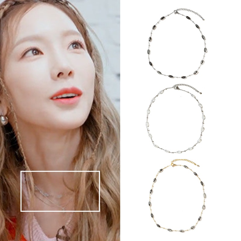 [少女時代テヨン着用] [韓国人気女性アイドル着用] CUTTING BEADS NECKLACE ネックレス カスタムジュエリー韓国ファッションジュエリー
