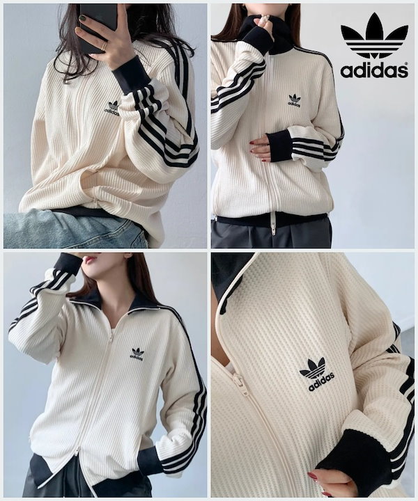Qoo10 adidas ワッフル トラック ジャケット ミドル