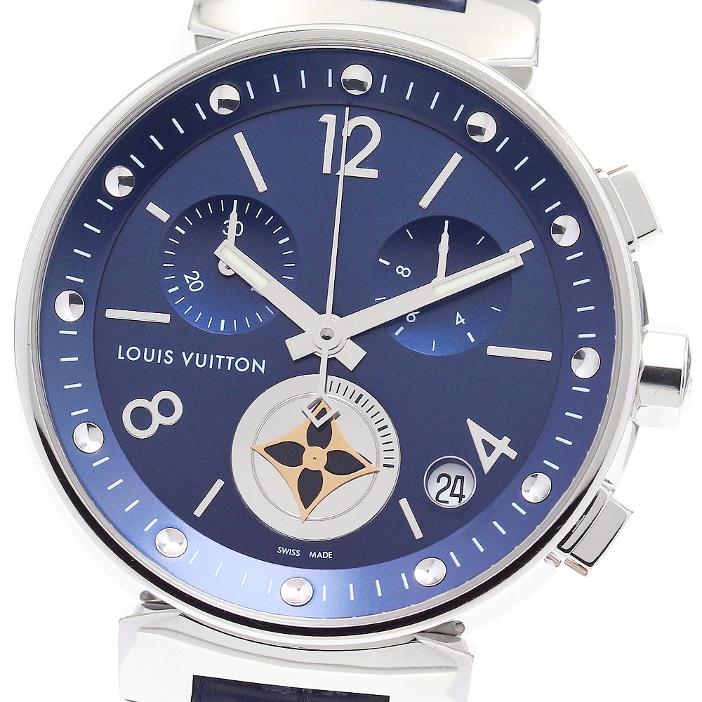 ルイ・ヴィトン LOUIS VUITTON QA034 タンブール ムーンスター クロノグラフ クォーツ メンズ _881777【中古】