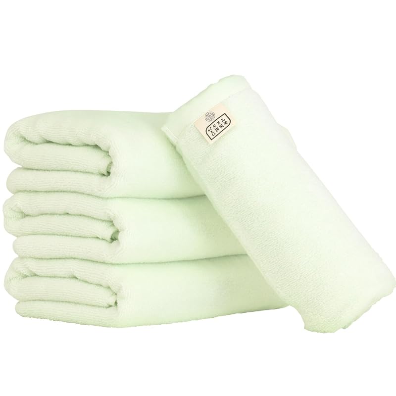 【Amazon.co.jp限定】タオル研究所 [空気のやわらかさ] #027 バスタオル グリーン 4枚セット 綿100% 高吸水 軽量 無撚糸 Japan Technology 4,767円