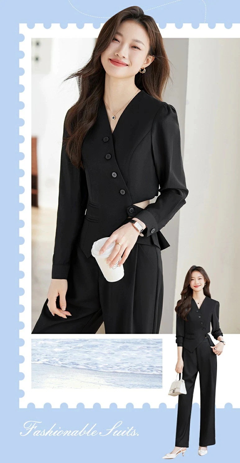 仕様S～2XL（3L）3色ブラック グレー イエロー スーツ セットアップ スカートスーツ パンツスーツ 結婚式 パーティー OL 卒業式 入学式 インスタ 撮影オシャレデザインジャケット