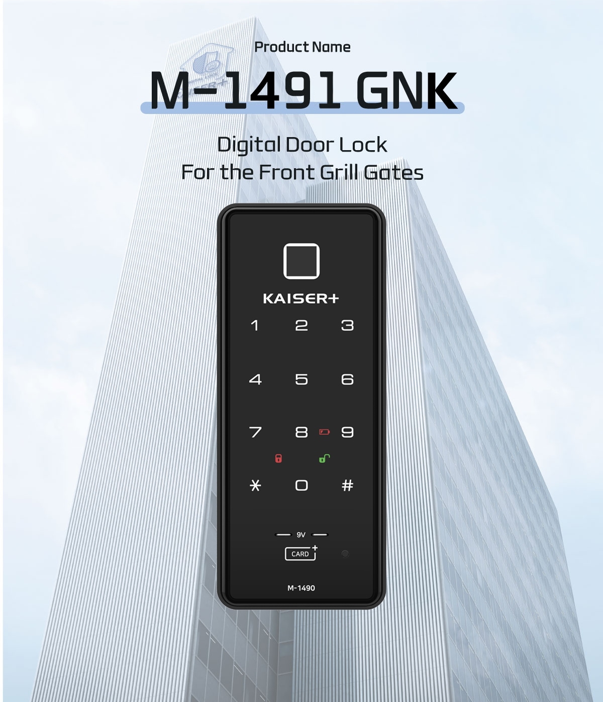 KAISER+ 1491GNK Digital Door Lock Grill Gate Lock Dementia prison bluetooth+Wifi