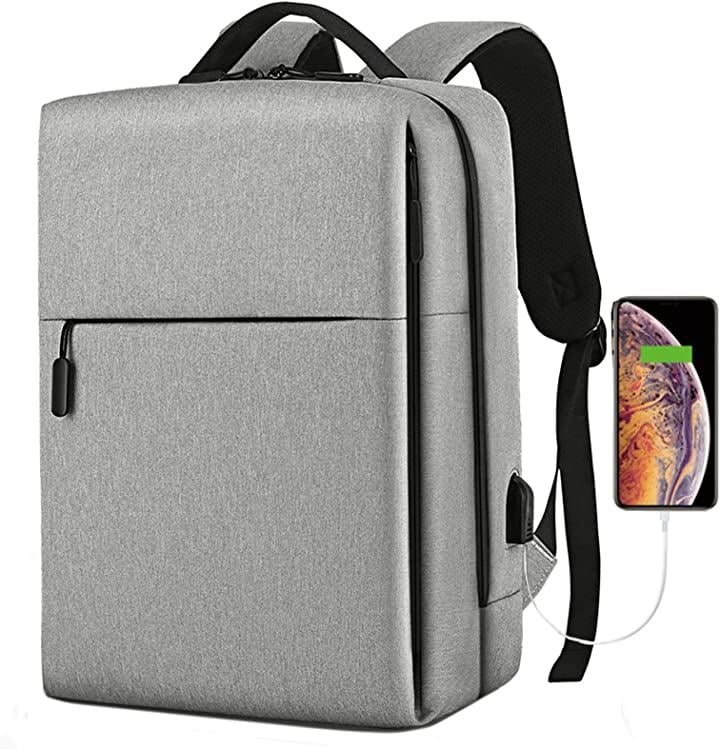 メンズ ビジネスリュック 通勤リュック バックパック バッグ 15.6インチ(グレー)