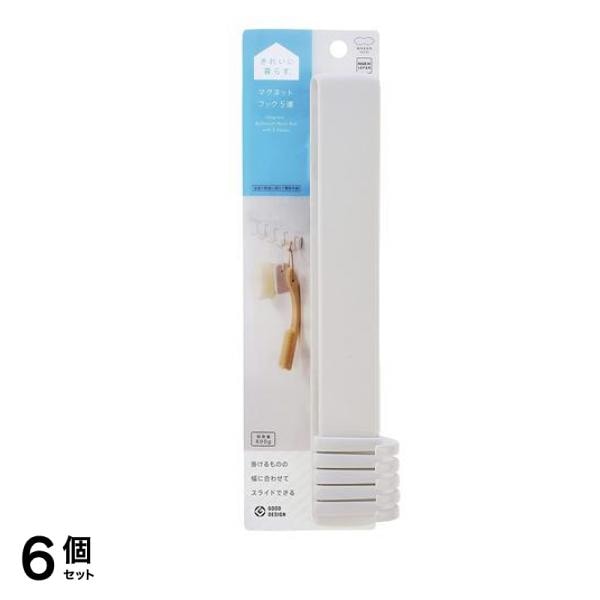 マーナ マグネットフック5連 W620W 1個入 6個セット