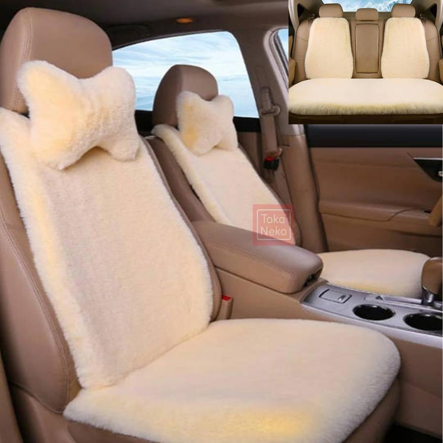 シートカバー 車 座席カバー 秋冬 起毛 もこもこ カー用品 車用 9点セット ネックピロー付き シートカバー 軽自動車 カーマット 車座席シート 運転席 助手席 後