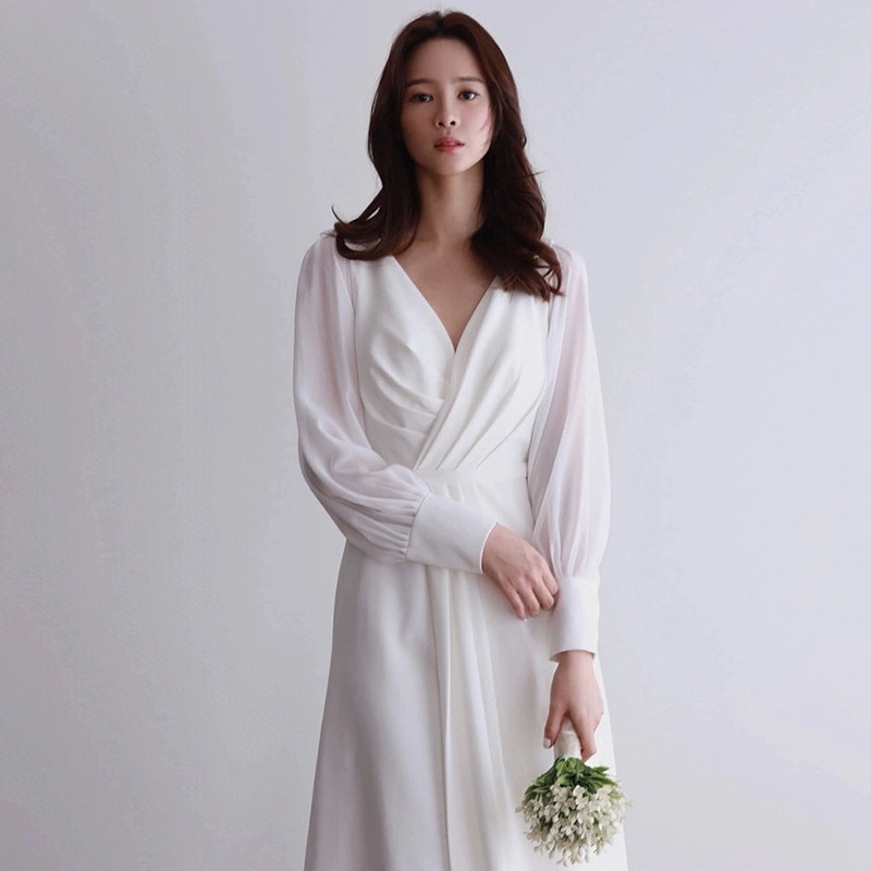 ウェディングドレス ウエディングドレス白 パーティー 可愛い 花嫁ロングドレス 結婚式 トレーンライン 二次会 フォームドレス(M-0016)