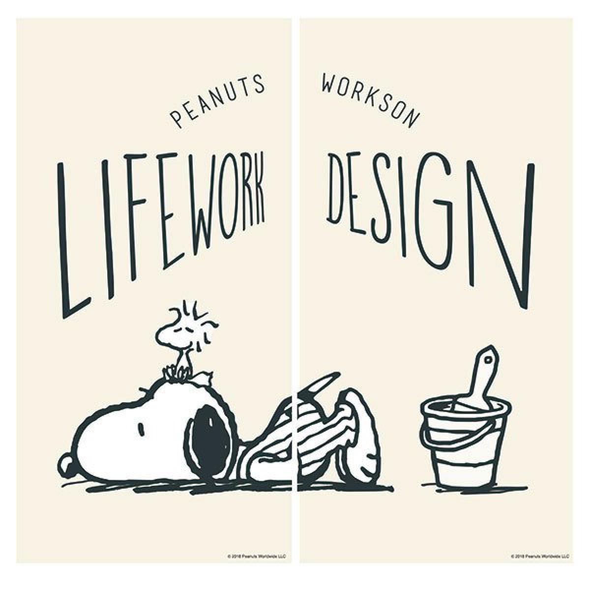 アサヒペン ふすま紙 ワークソン ピーナッツ（スヌーピー）ふすま紙 BREAK TIME（ふすま紙2枚組用） 92cm×182cm WSP-002F スヌーピー