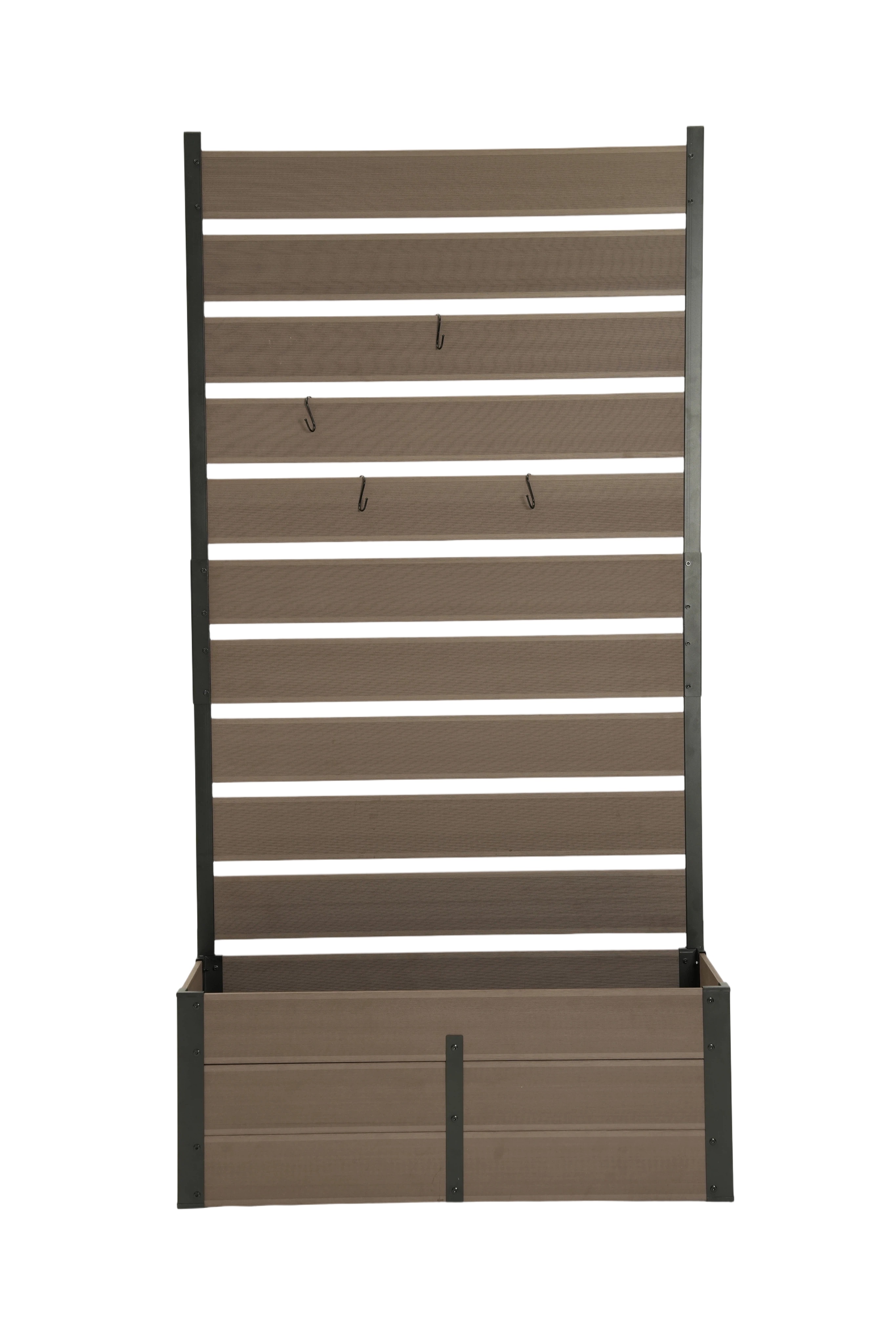 【国内発送】127【元SKU：N509P290566B ブラウン 90×180cm】ウッドフェンス 目隠し フェンス ウッド 木製 人工木 ボーダーフェンス プランターフェンス ラティス ハイタイプ