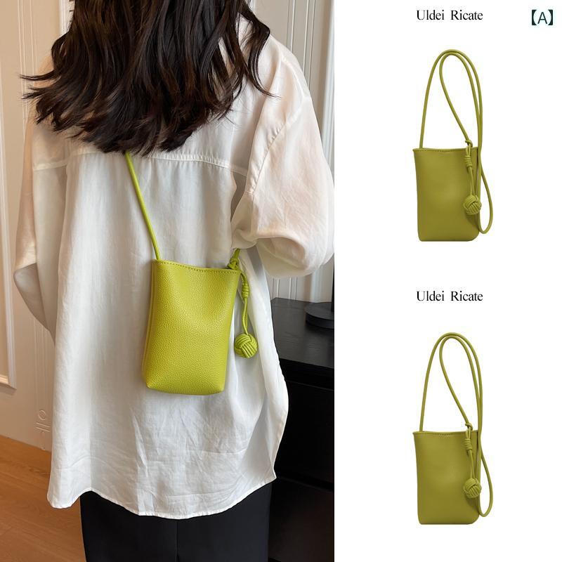 レディース　バッグ　カジュアル 高級での クロス ボディバッグ 女性用 2025年新 スタイル グリーン ミニ スマートフォン バッグ スポーツ コンパクト 軽量