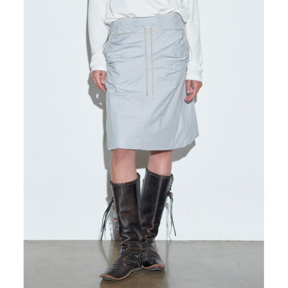 スカルプター Shirring Lowrise Midi Skirt Pale Gray SC23A474