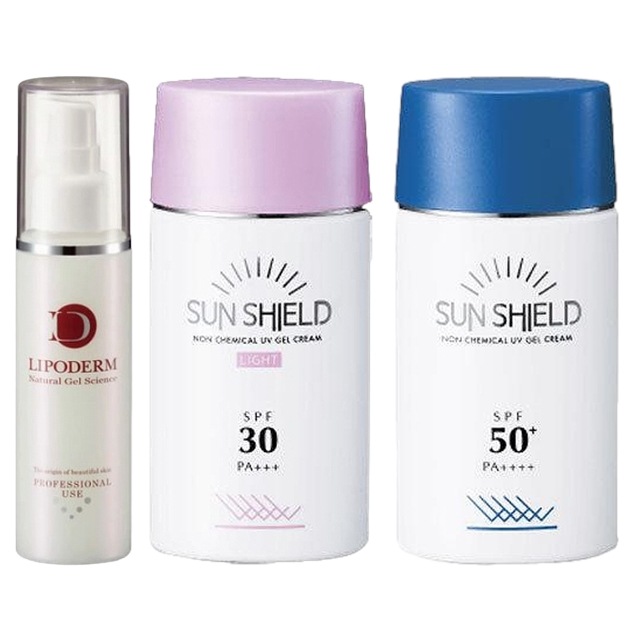 スーパーエッセンス セラミドCE 100ml（サロンサイズ） とサンシールドゲル2種 / SPF30 & SPF50