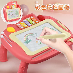 大きいサイズの子供用カラー磁性画板テーブルは絵画落書きのタブレットを拭くことができ早くから知育玩具を教えることができる