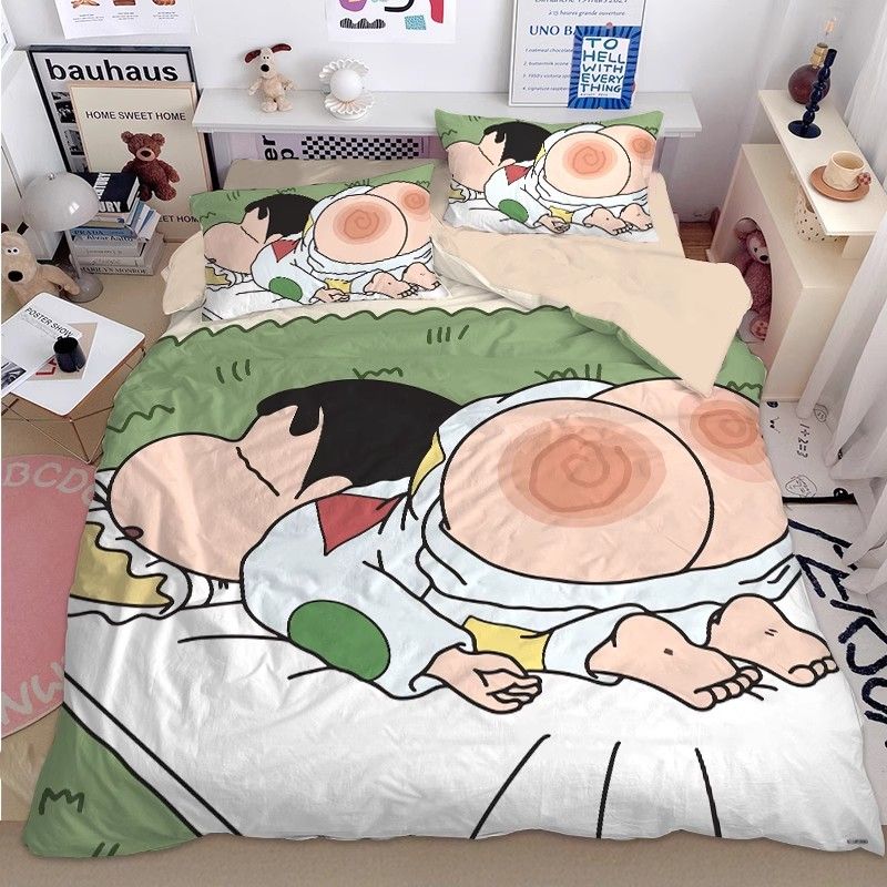 クレヨンしんちゃん綿四点セット家庭用寝室二人綿布団カバー学生寝室一人三点セット