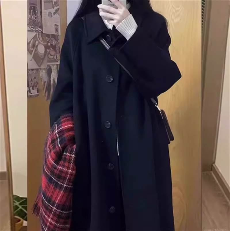 【売れ筋】レディース コート 前ボタン 襟付 ジャケット ロング ミディアム シングルプレスト 長袖 Vネック かわいい 大人可愛い きれいめ シンプル カジュアル レトロ クラシカル 無地 秋 冬