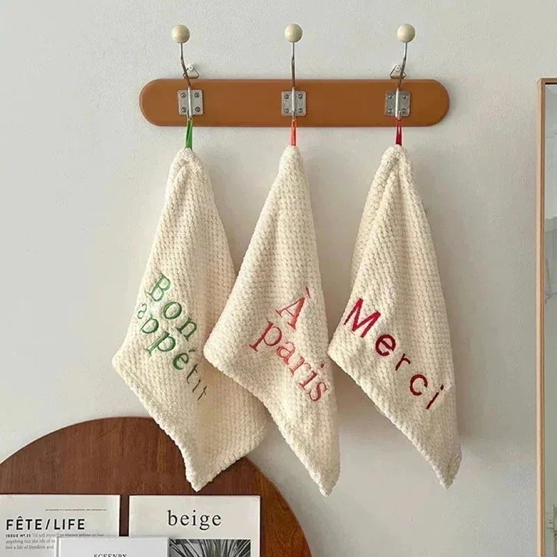 【裕福になる】ラッキーボックス ハンドタオル1点　吸水　キッチンタオル　刺繍　可愛い　おしゃれ　韓国雑貨