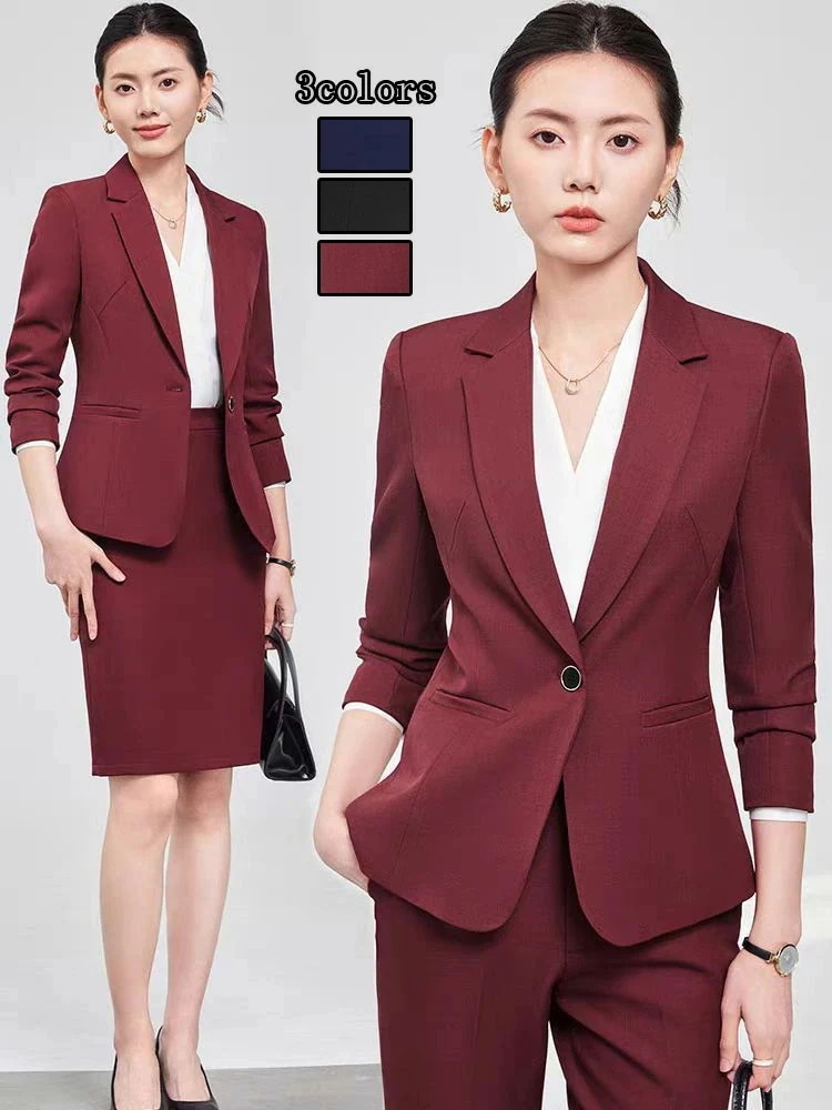 成人式 3点セット「上着+シャツ+パンツ/スカート」上品 レディーススーツ 発表会 リクルートスーツ 結婚式 ビジネススーツ 通勤 OL カジュアル 制服 パーティー 卒業式 フォーマル オフィス 二