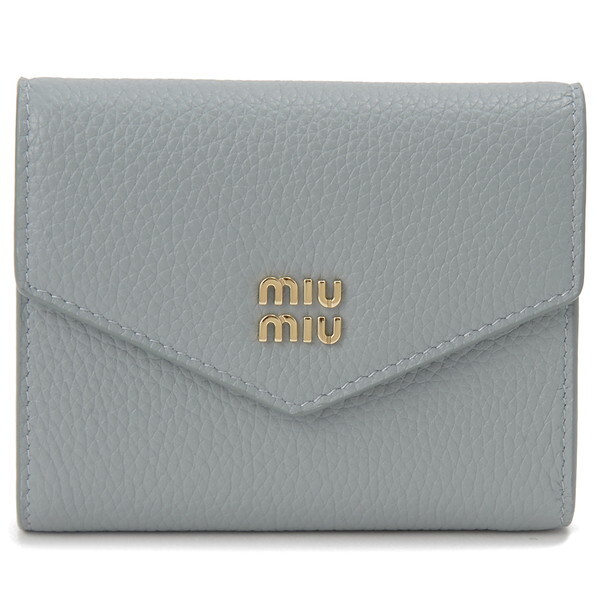 ミュウミュウ 三つ折り財布 ペールグリーン 5MH040 ADT7 F0035 BI FOLD WALLET PALE GREEN 並行輸入品