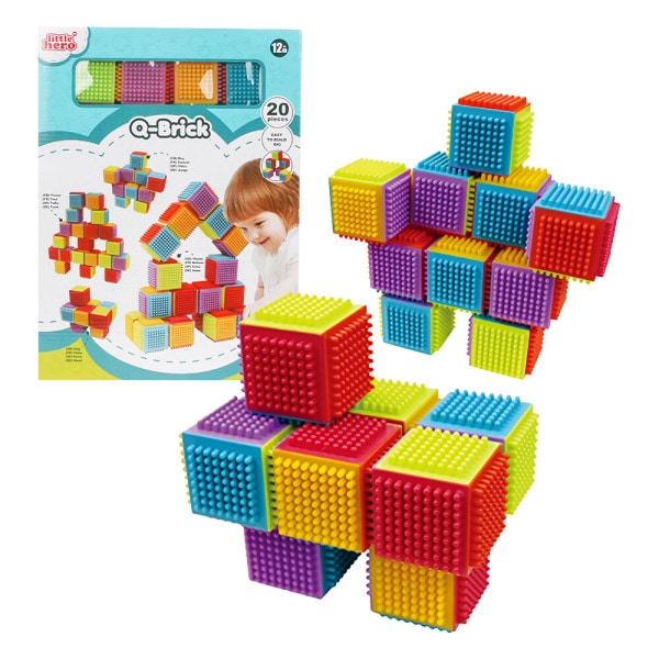 Qブリック 20P 頭脳 開発 発達 ブロック遊び/リトルヒーロー