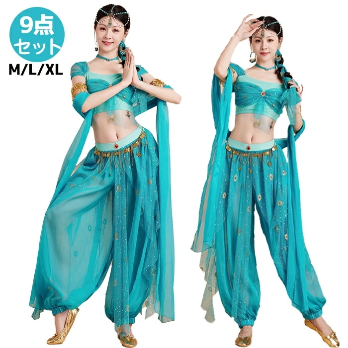 ハロウィン 衣装 ジャスミン コスプレ 変装 女 キャラクター コスプレ 変装パーティー 文化祭 halloween イベント 舞台 コスチュームセット ワンピース 仮装 アラブ 美人 王室