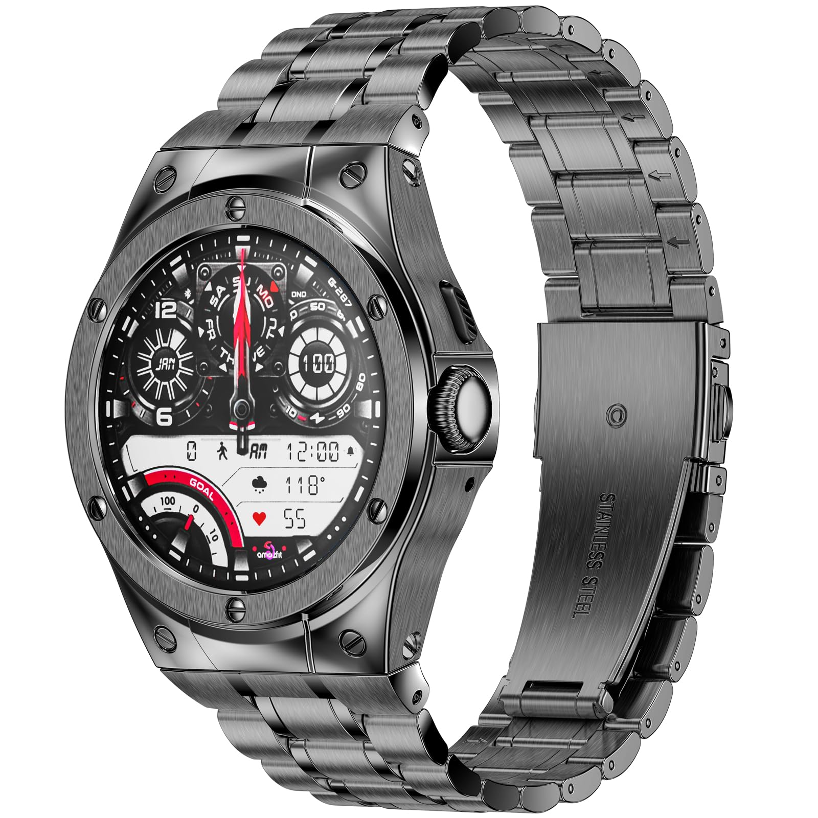 [MioHHR] ステンレススチールケースとバンドはGoogle Pixel Watch 3Google Pixel Watch 45mmと互換性があります男女兼用 グレー