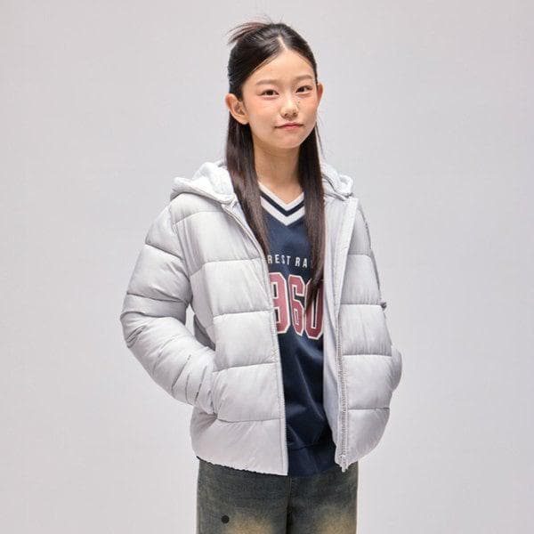 ライトグレーフード分離型スタンダードパディングジャンパー