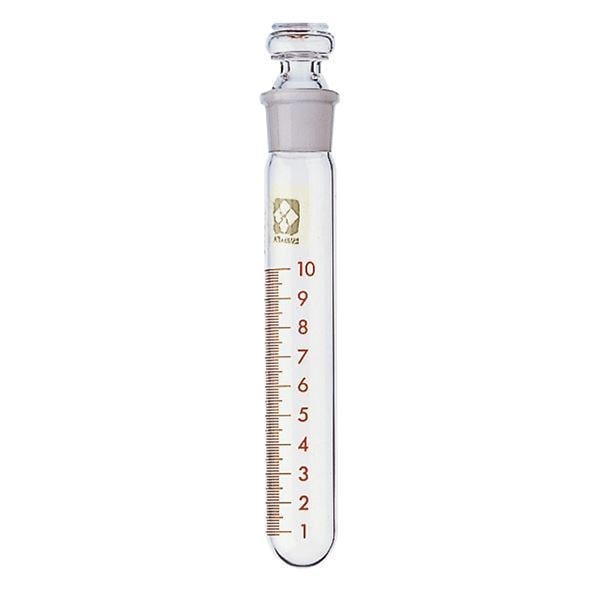 [柴田科学]共通摺合共栓遠心沈殿管 丸底形 平栓付 目盛付 10mL[10個]
