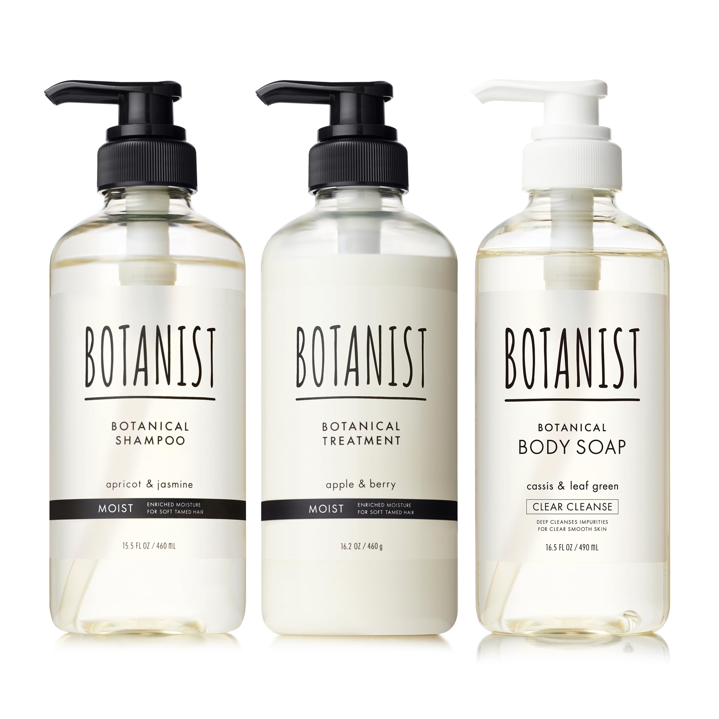 BOTANIST ボタニスト シャンプー トリートメント ボディーソープ 3点セット モイスト × クリアクレンズ